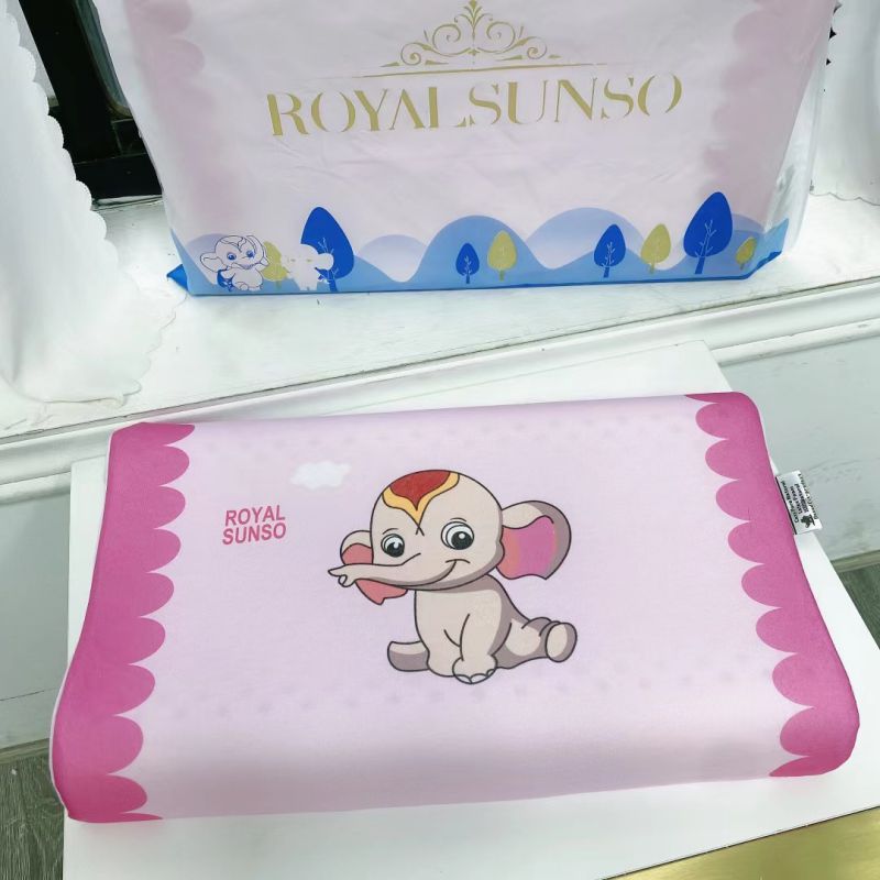2022新款泰国ROYALSUNSO皇家三代 儿童乳胶枕 粉色小象