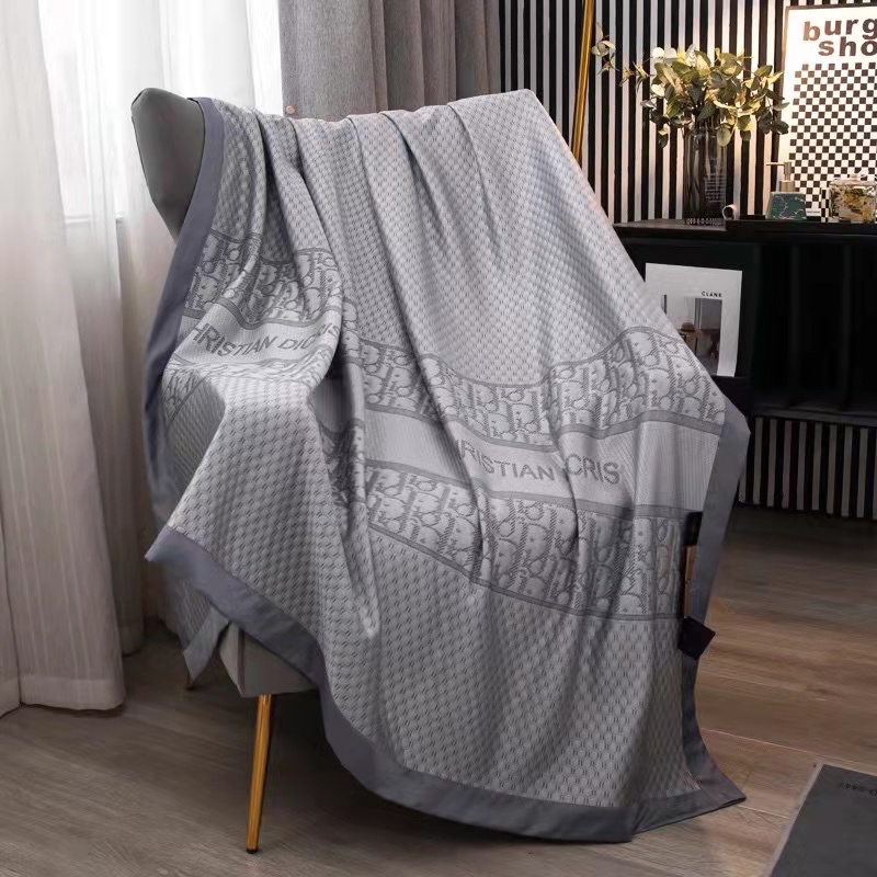2023新款凉感针织提花多功能盖毯午睡毯空调毯 180x200CM 多功能盖毯