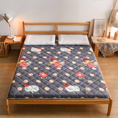 2023新款绗绣磨毛加厚床垫 成人-大床 1.0m 草莓女孩