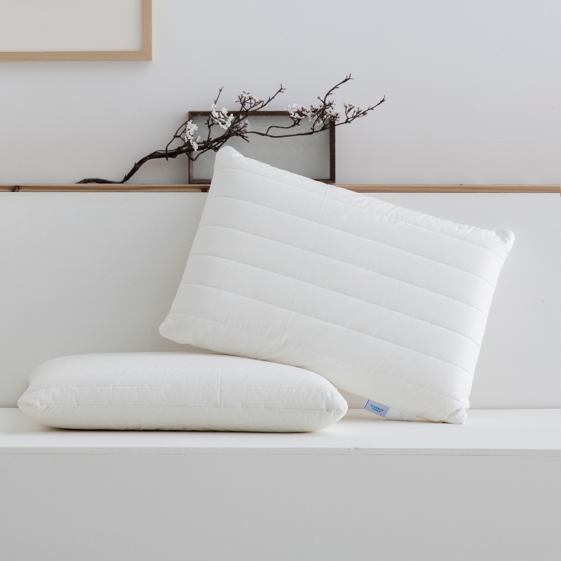 2020秋冬新款日式绗缝枕枕头枕芯 47*73cm白色
