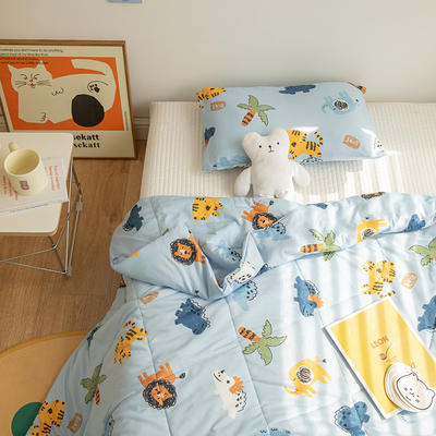 2022新款针织棉儿童幼儿园枕头枕芯可拆洗30*50cm 丛林乐园