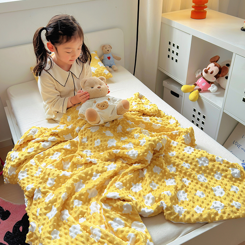 2024新款迪士尼四季毯幼儿园午睡盖毯婴儿安抚豆豆毯空调毯 70*100cm 维尼