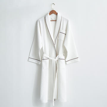 酒店华夫格（白色）浴袍  均码120cm   800g