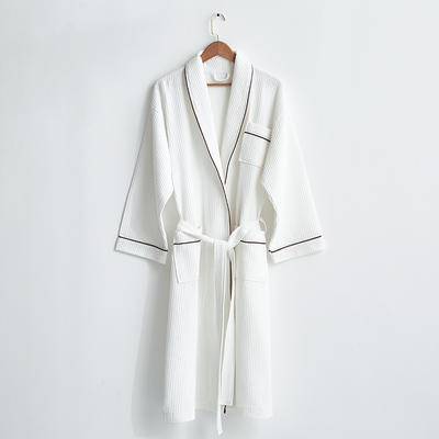 酒店华夫格（白色）浴袍  均码120cm   800g 通用 白色
