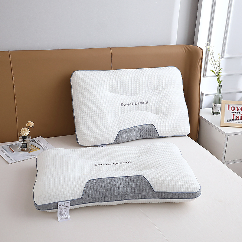 2023新款3D分区针织护颈枕枕头枕芯 白色