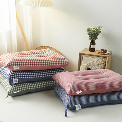 2020新款全棉水洗护颈枕头枕芯 粉色条纹30*50cm