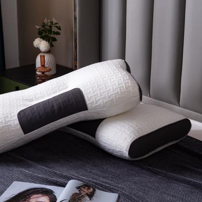 2023新款全新升级二代SPA助眠大豆枕头枕芯-针织蜂窝波浪型48x74cm 针织蜂窝48*74cm高枕
