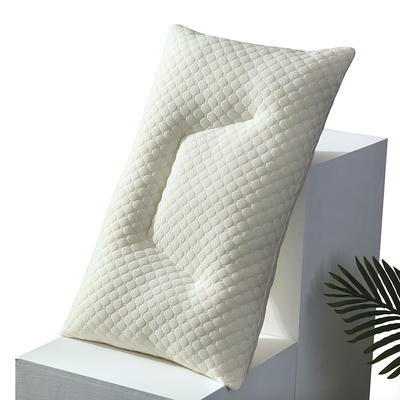 2023新款针织棉水立方舒适按摩护颈呼吸枕头枕芯 40x60cm中枕600g