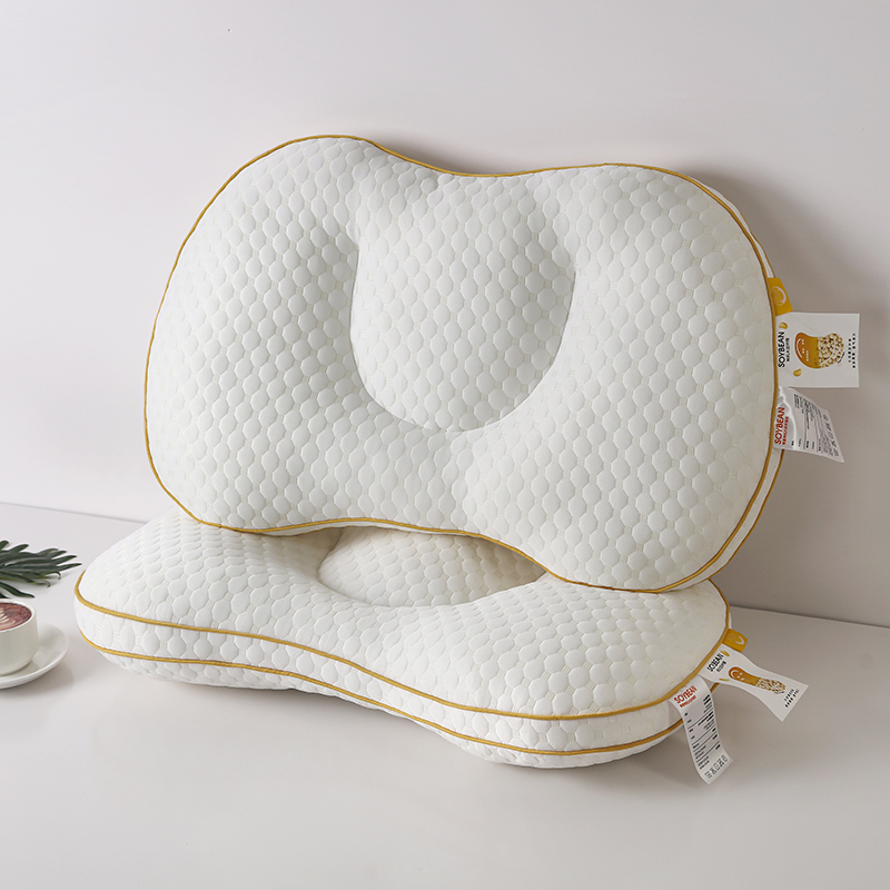 2023新款枕芯蝶型针织棉水立方3D豆豆按摩护颈枕头枕芯 40*60cm/只