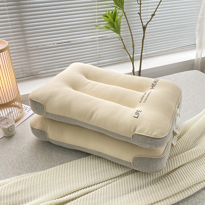 2023新款HEALTH日本山形针织护颈枕枕头枕芯 48*74cm/只HEALTH-米黄
