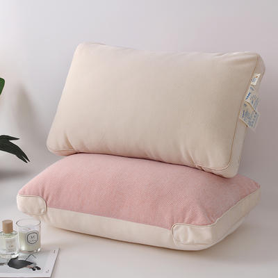 2023新款HEALTH日本山形针织护颈枕枕头枕芯 48*74cm/只立体基础款-粉色