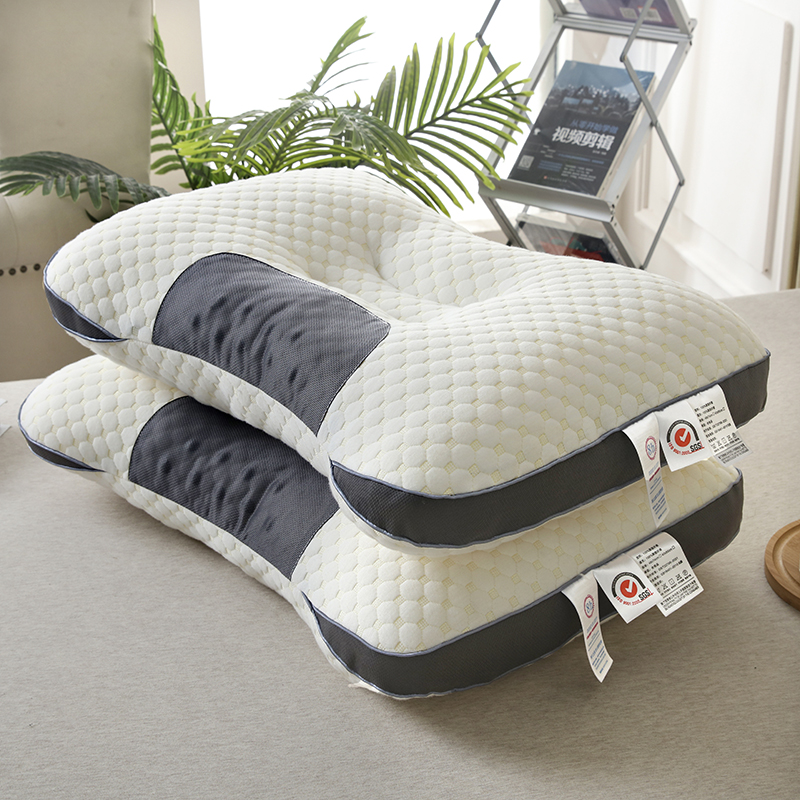 2024新款3D睡感针织棉水立方磁石按摩枕头枕芯48*74cm 48*74cm/只 低枕900g