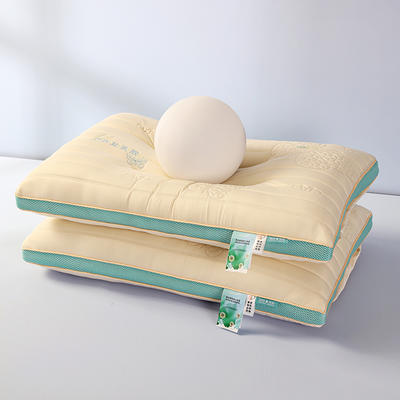 2024新款冰丝纯色乳胶枕枕头枕芯 48*74cm/只 米黄色