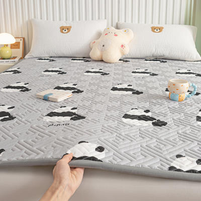 2024新款A类全棉床垫软垫床护垫单人防滑床褥垫双人床盖 1.2*2m- 熊猫团子