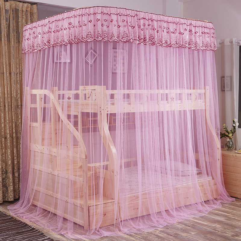 2020新款子母床导轨系列蚊帐 1.2x2.5米 粉色
