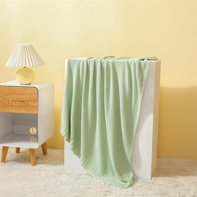 新款艾克托竹纤维毯子冰丝毯凉感毯 80*100cm 绿色