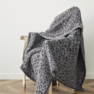 布罗艾半边绒空调休闲毯 午睡毯 装饰毯 披肩毯 130*160cm 深灰