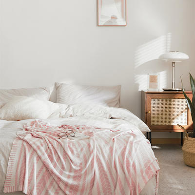 新款生态竹纤维毛毯冰丝毯凉感毯--娜琦哆 130*160cm 裸粉色