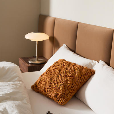 新款浣纱（DIY抱枕套）靠枕、靠垫、方枕、方垫、午睡靠枕系列 45*45cm 浣纱-绞花橙