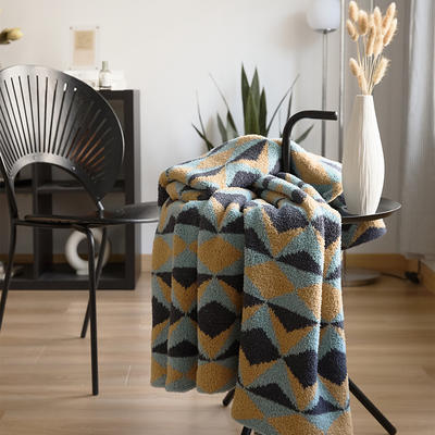 新款半边绒休闲毯旅行毯午睡毯沙发毯床尾巾多功能毯子--阿隆索 120*150cm 阿隆索