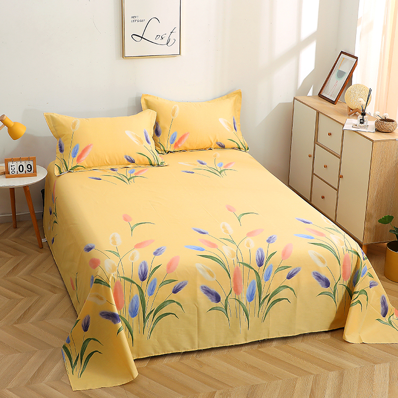 2023新款全棉印花系列—单床单 160*230cm 香氛密语黄
