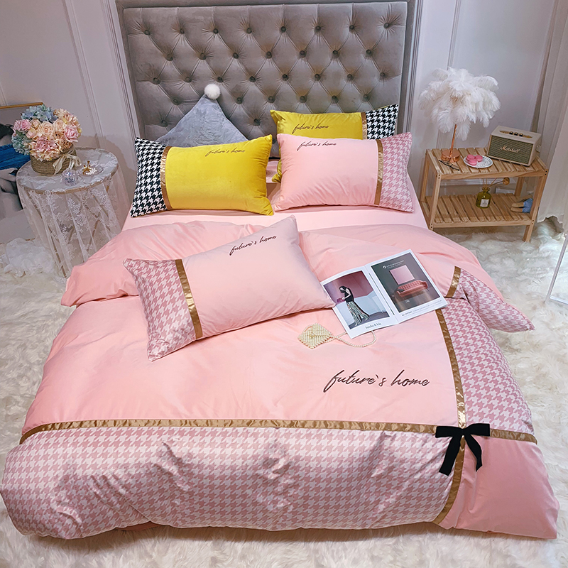 2019新款德芙绒四件套（实拍） 1.5m（5英尺）床单款 粉色