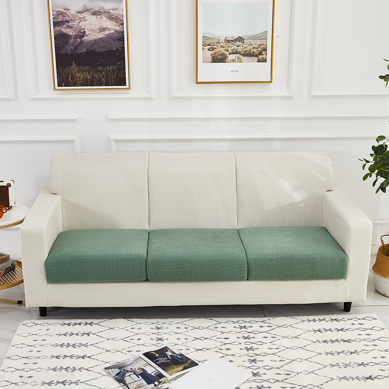 （总）2023新款加厚玉米绒系列组合沙发坐垫套 标准双人宽40-65cm 长100-120cm 高5-20 墨绿色