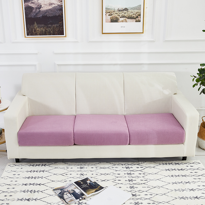 （总）2023新款加厚玉米绒系列组合沙发坐垫套 标准双人宽40-65cm 长100-120cm 高5-20 月亮紫