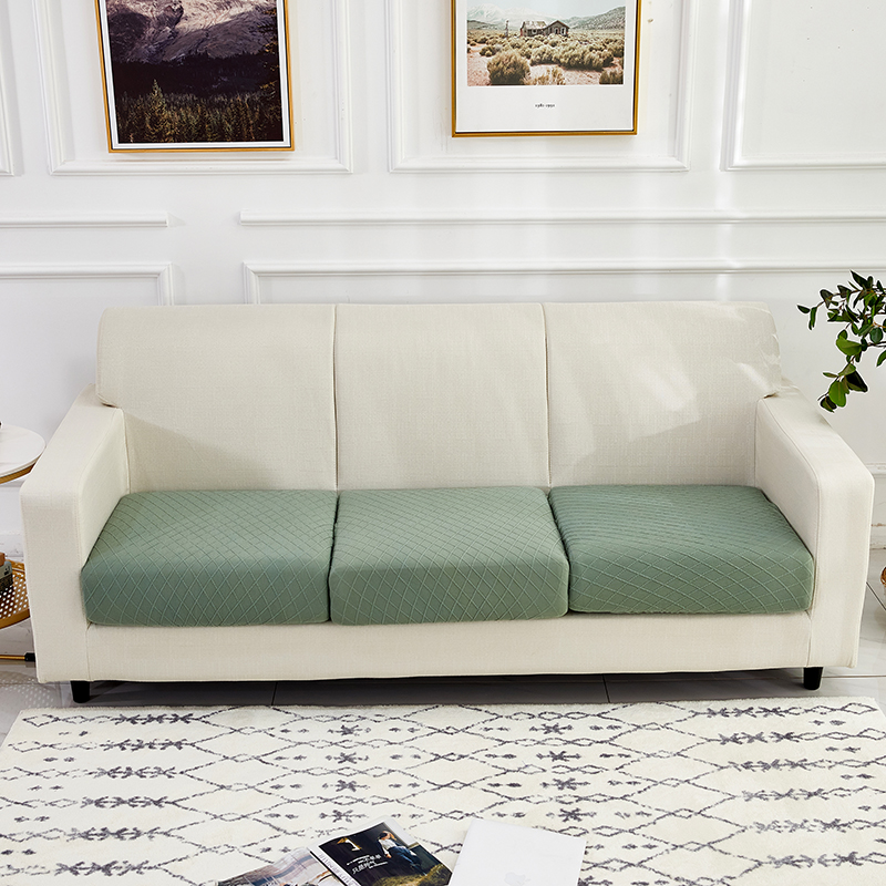 （总）共鸣2023新款金针提花系列组合沙发坐垫套 标准双人宽40-65cm 长100-120cm 高5-20 摩尔绿