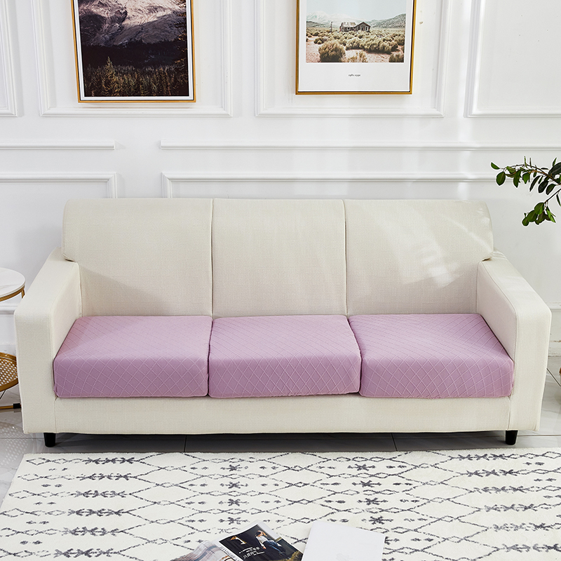 （总）共鸣2023新款金针提花系列组合沙发坐垫套 标准双人宽40-65cm 长100-120cm 高5-20 树莓紫