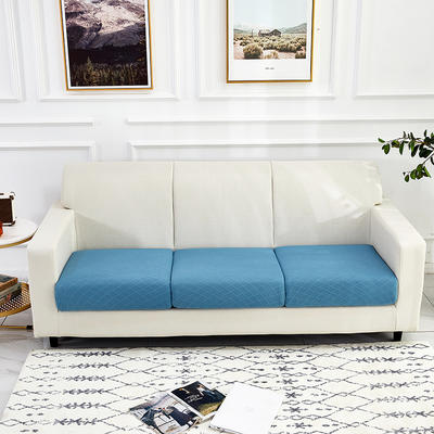 （总）共鸣2023新款金针提花系列组合沙发坐垫套 标准双人宽40-65cm 长100-120cm 高5-20 羽纱蓝