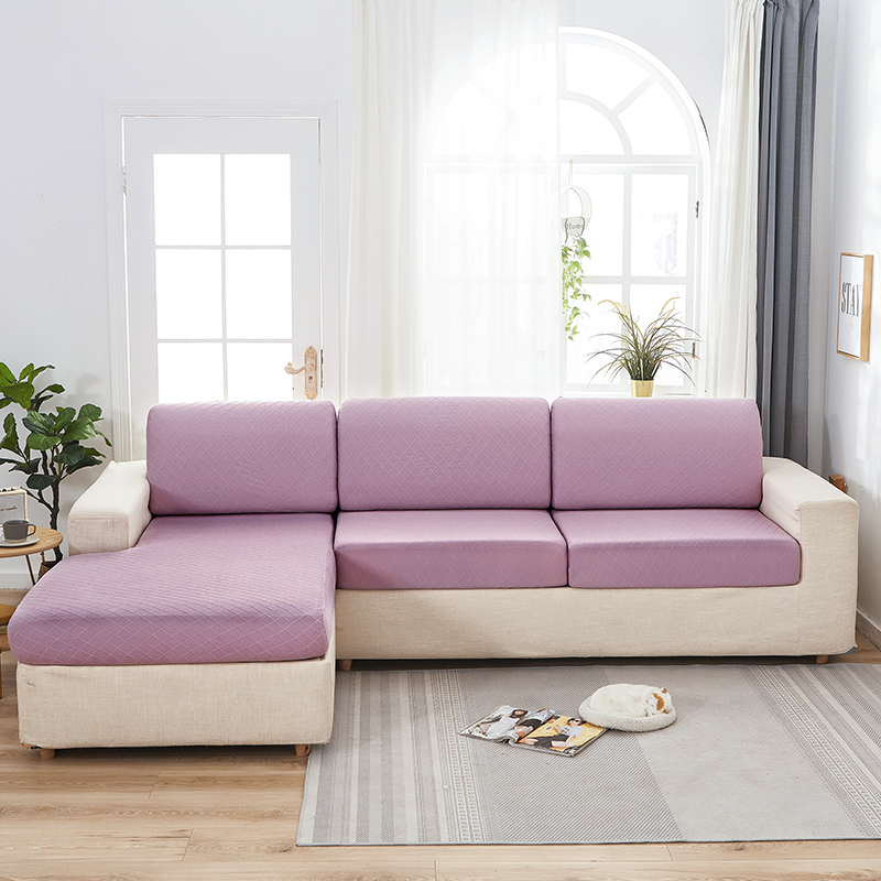 （总）2023新款金针提花系列贵妃沙发坐垫套 标准双人宽40-65cm 长100-120cm 高5-20 树莓紫
