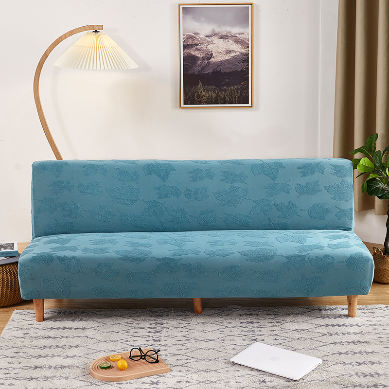 （总）2023新款臻品提花系列沙发床套 加大尺寸长度190-210cm 叶素-净蓝