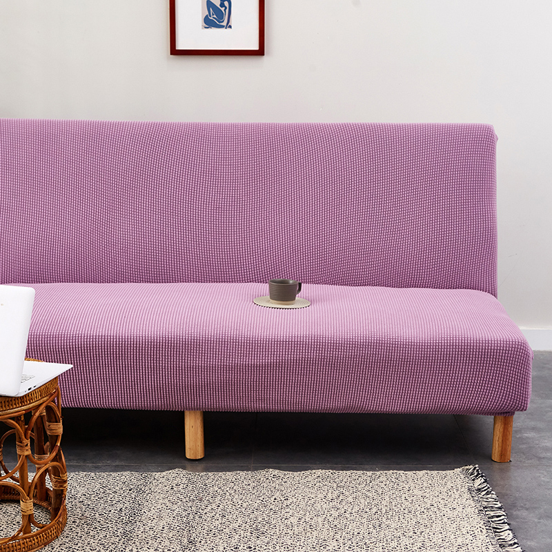 （总）2023新款玉米绒系列沙发床套 加大尺寸长度190-210cm 玉米绒-月亮紫