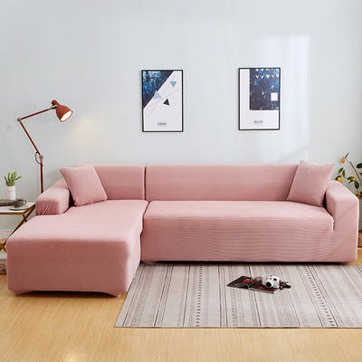 （总）2023新款玉米绒系列组合沙发套 单人位90-140 玉米绒-暗粉色