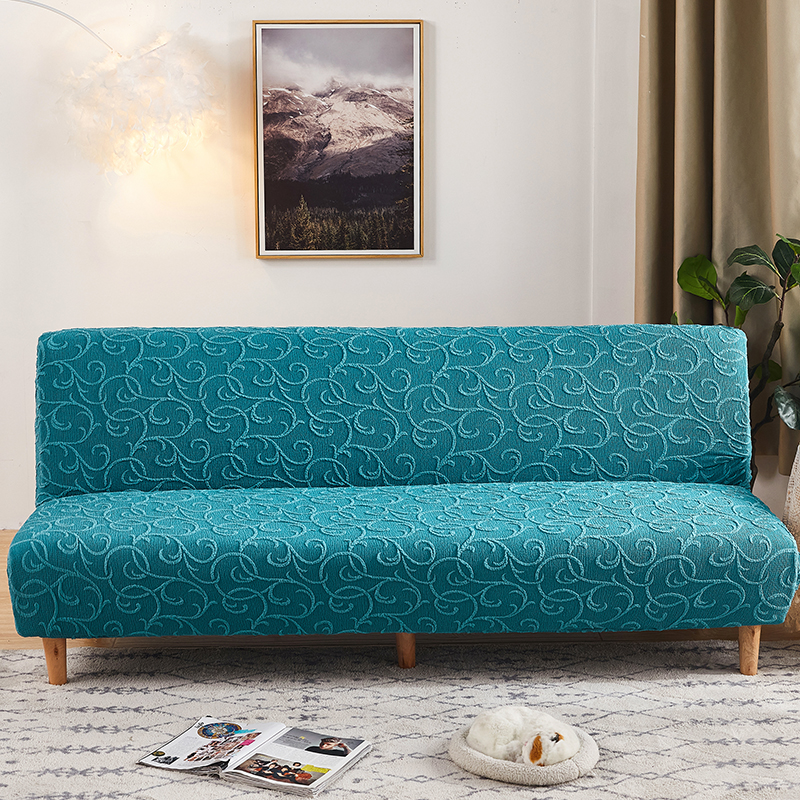 （总）2023新款高奢浮雕提花系列沙发床套 加大尺寸长度190-210cm 印象-蔚蓝