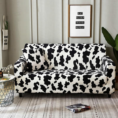 （总）2023新款牛奶丝印花系列双人沙发套 单人位90-140 斑点