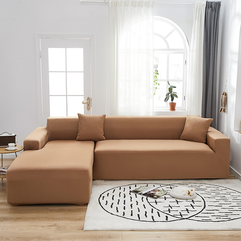 （总）2023新款莫代尔提花系列组合沙发套 单人位90-140 莫代尔-驼色