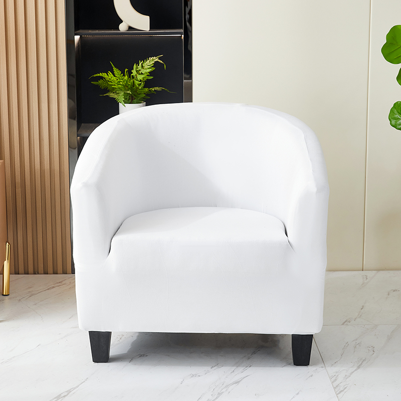 （总）2023新款牛奶丝素色系列半圆沙发套 均码 半圆沙发套-本色白