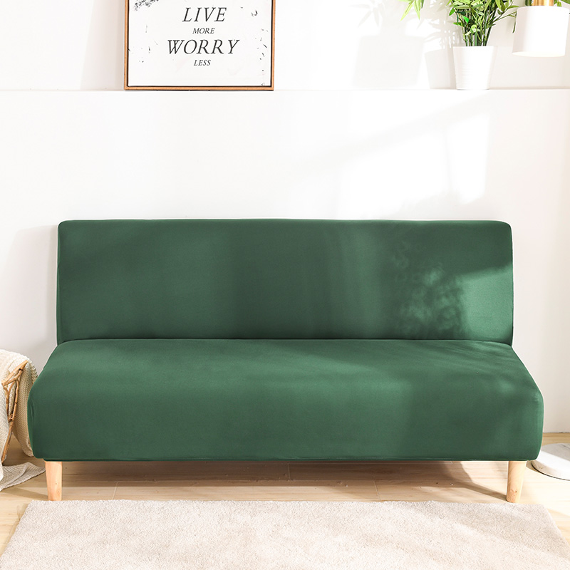 （总）2023新款牛奶丝素色系列沙发床套 加大尺寸长度190-210cm 森茶绿