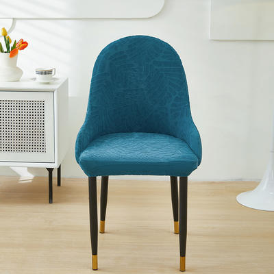 2024新款臻品提花系列椅套（扶手款弧形椅套） 织叶-净蓝