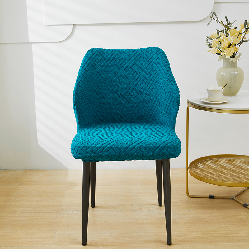 2024新款拉绒提花系列椅套（扇形椅套） 拉绒-橄榄绿