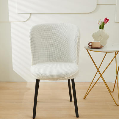 2024新款玉米绒系列椅套（圆形椅套） 玉米绒-白色