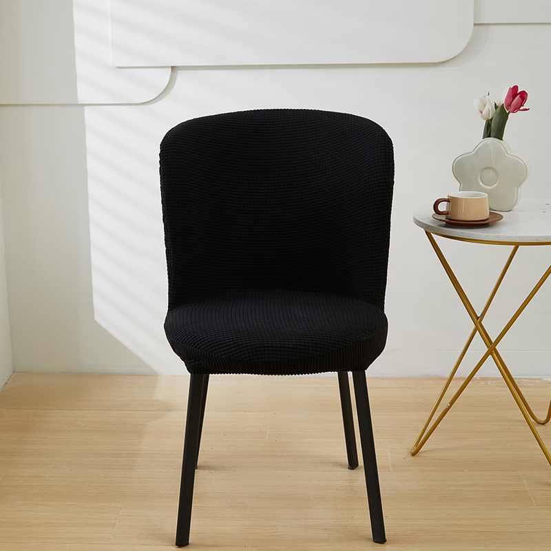 2024新款玉米绒系列椅套（圆形椅套） 玉米绒-黑色