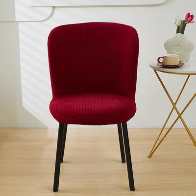 2024新款玉米绒系列椅套（圆形椅套） 玉米绒-酒红