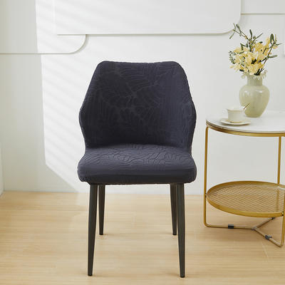 2024新款臻品提花系列椅套（扇形椅套） 织叶-碳灰