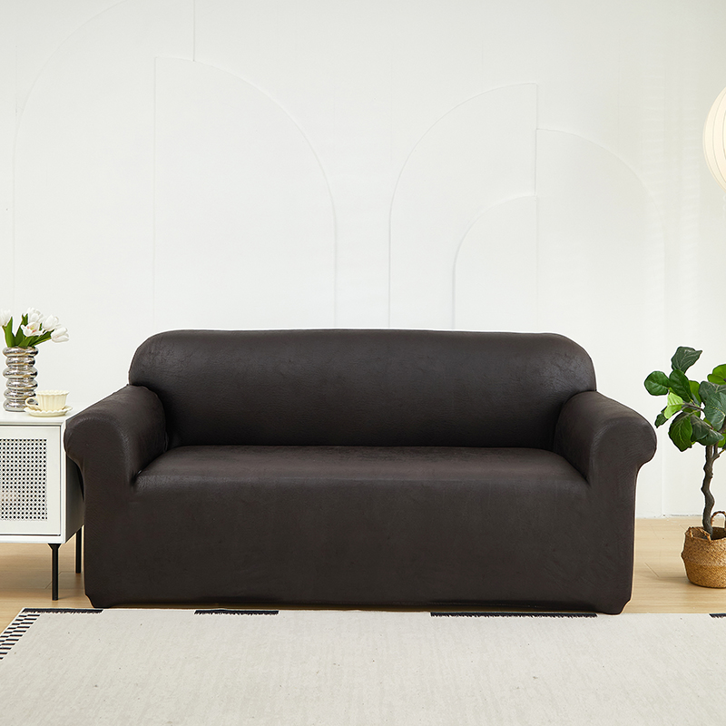 2024新款纳米科技布系列沙发套 单人位-90-140 科技布-黑棕