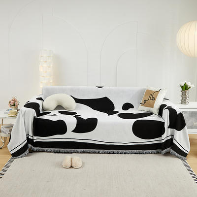 2024新款雪尼尔提花系列沙发巾 180*150cm 黑白
