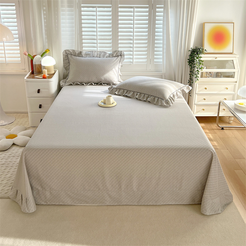 2024新款13372韩版全棉印花床品套件系列单品床单 250x245cm单床单 简单爱