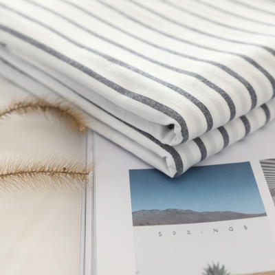 日式简约全棉色织水洗棉床单单件无印风纯棉被单 200*230 白条